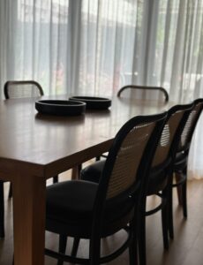 Dining table and chair set in Keilor Project Gallery.