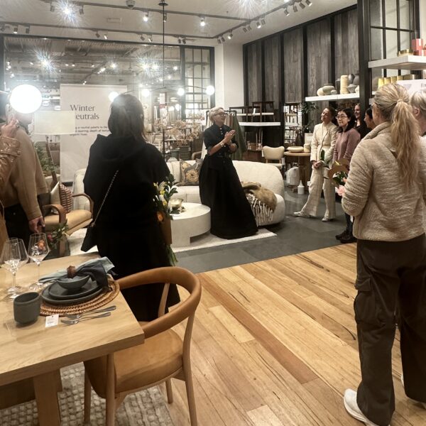 Audience at Toni & Co interior design gallery event